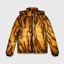 Куртка зимняя для мальчика Шкура тигра 2022, цвет: 3D-черный