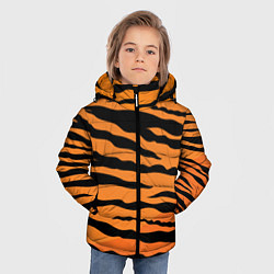 Куртка зимняя для мальчика Шкура тигра вектор, цвет: 3D-светло-серый — фото 2