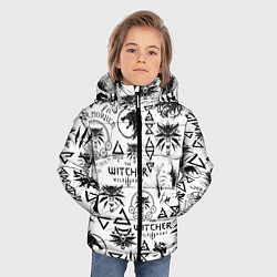 Куртка зимняя для мальчика THE WITCHER LOGOBOMBING ЧЁРНО БЕЛЫЙ ВЕДЬМАК ПАТТЕР, цвет: 3D-светло-серый — фото 2