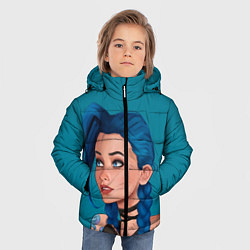 Куртка зимняя для мальчика Красотка Джинкс, цвет: 3D-светло-серый — фото 2