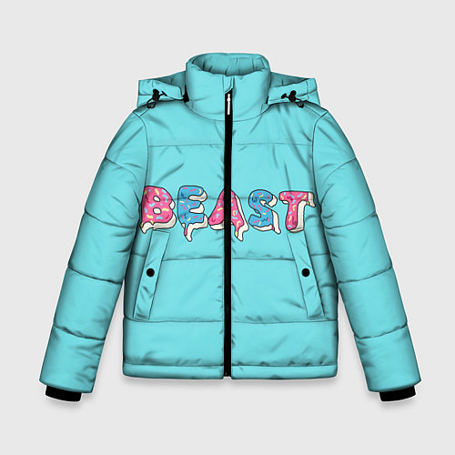 Зимняя куртка для мальчика Mr Beast Donut / 3D-Светло-серый – фото 1