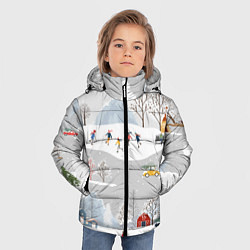 Куртка зимняя для мальчика Нoвoгодние Праздники 2022, цвет: 3D-светло-серый — фото 2