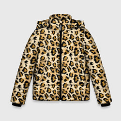 Куртка зимняя для мальчика Пятна Дикого Леопарда, цвет: 3D-черный