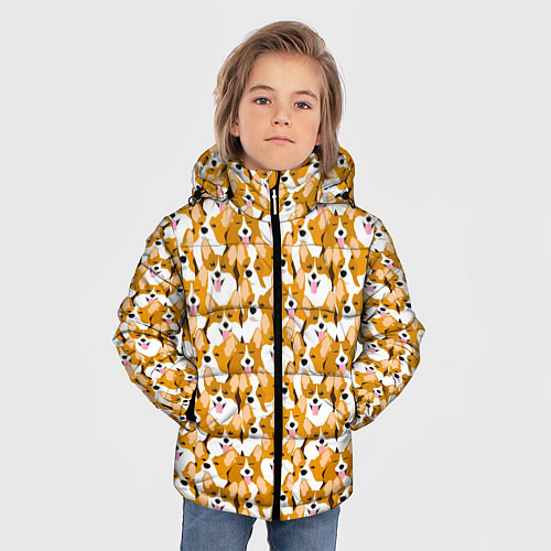 Зимняя куртка для мальчика Собаки Корги / 3D-Черный – фото 3