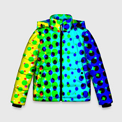 Куртка зимняя для мальчика Цветная кислота, цвет: 3D-светло-серый