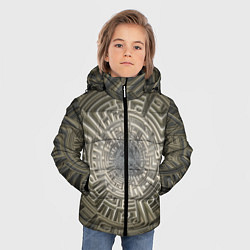 Куртка зимняя для мальчика Коллекция Journey Вниз по спирали 599-2, цвет: 3D-светло-серый — фото 2
