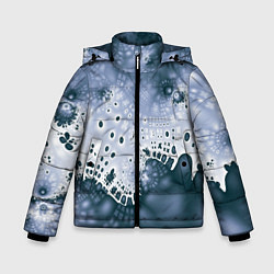 Куртка зимняя для мальчика Коллекция Journey Синий 592-1, цвет: 3D-светло-серый