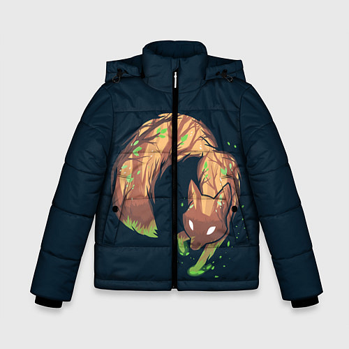 Зимняя куртка для мальчика Лисолес / 3D-Светло-серый – фото 1