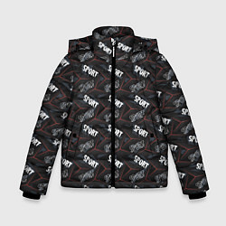 Куртка зимняя для мальчика SPORT Спорт, цвет: 3D-черный