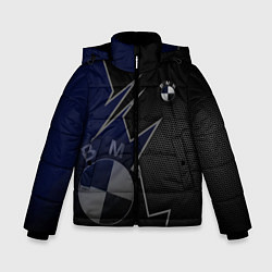 Куртка зимняя для мальчика Auto BMW БМВ Авто, цвет: 3D-черный