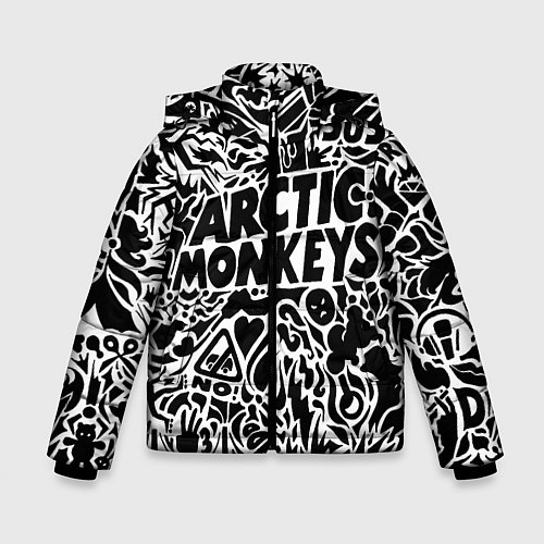 Зимняя куртка для мальчика Arctic monkeys Pattern / 3D-Светло-серый – фото 1