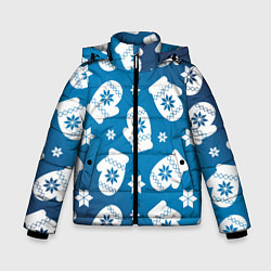 Зимняя куртка для мальчика Новогодние варежки паттерн