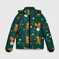 Зимняя куртка для мальчика Тигр и рождество