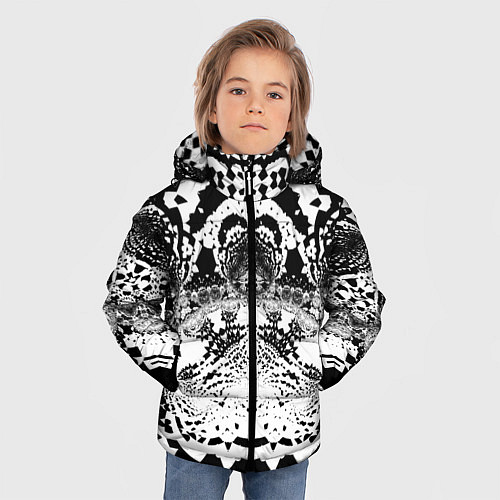 Зимняя куртка для мальчика Коллекция Journey Черно-белый 574-1 Дополнение 1 / 3D-Черный – фото 3