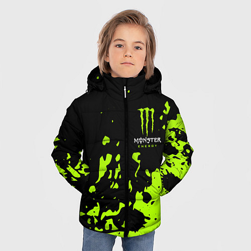 Зимняя куртка для мальчика Monster Energy green / 3D-Черный – фото 3