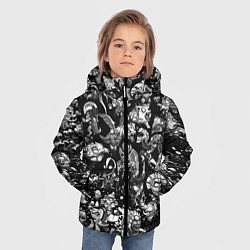 Куртка зимняя для мальчика DOTA 2 ВСЕ ПЕРСОНАЖИ ЧЁРНО БЕЛЫЙ, цвет: 3D-светло-серый — фото 2