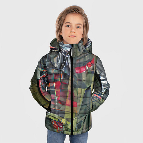 Зимняя куртка для мальчика Братство сталкеров / 3D-Черный – фото 3