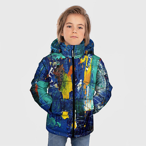 Зимняя куртка для мальчика КРАСКА PAINT / 3D-Черный – фото 3