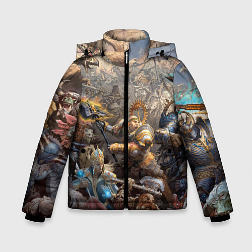 Зимняя куртка для мальчика Битва Рыцарского ордена Империи / 3D-Светло-серый – фото 1