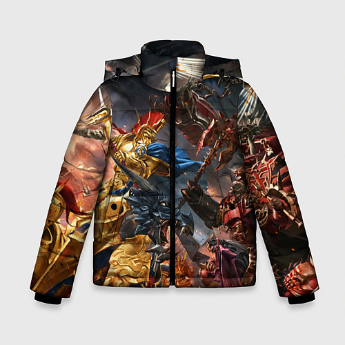 Зимняя куртка для мальчика Пекло битвы / 3D-Светло-серый – фото 1