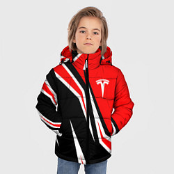 Куртка зимняя для мальчика TESLA MOTORS RED LINE ТЕСЛА, цвет: 3D-красный — фото 2