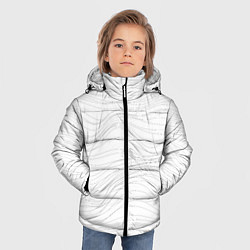 Куртка зимняя для мальчика Белые волны, цвет: 3D-красный — фото 2