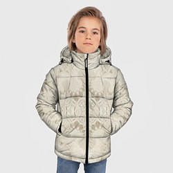 Куртка зимняя для мальчика Бежевый узор - Хуф и Ся, цвет: 3D-светло-серый — фото 2