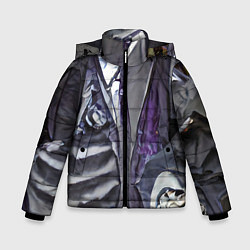 Куртка зимняя для мальчика Ад стиль, цвет: 3D-черный