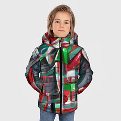 Куртка зимняя для мальчика Бодрый Новый год, цвет: 3D-красный — фото 2