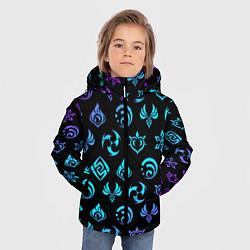 Куртка зимняя для мальчика NEON SYMBOL HERO GENSHIN IMPACT, цвет: 3D-красный — фото 2