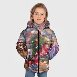 Куртка зимняя для мальчика Ностальгия Рождества, цвет: 3D-красный — фото 2