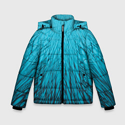 Зимняя куртка для мальчика Коллекция Rays Лучи Голубой и черный Абстракция 65