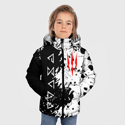 Куртка зимняя для мальчика The Witcher black & white, цвет: 3D-черный — фото 2