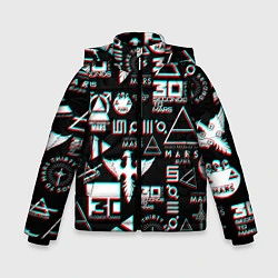 Куртка зимняя для мальчика 30 Seconds to Mars - Glitch, цвет: 3D-светло-серый