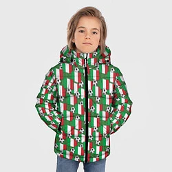 Куртка зимняя для мальчика Италия футбол, цвет: 3D-черный — фото 2