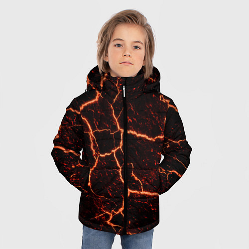 Зимняя куртка для мальчика Раскаленная лаваhot lava / 3D-Светло-серый – фото 3