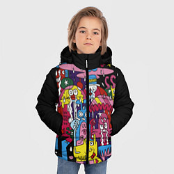 Куртка зимняя для мальчика Разноцветные монстры, цвет: 3D-красный — фото 2