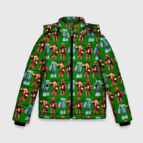 Зимняя куртка для мальчика Minecraft heros pattern / 3D-Светло-серый – фото 1