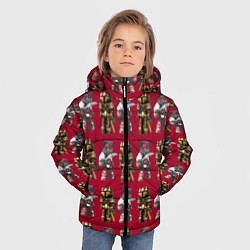 Куртка зимняя для мальчика Minecraft warriors pattern, цвет: 3D-черный — фото 2