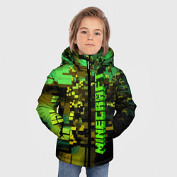 Куртка зимняя для мальчика Minecraft, pattern 2022, цвет: 3D-светло-серый — фото 2