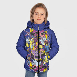 Куртка зимняя для мальчика Сумасшедшие монстры, цвет: 3D-светло-серый — фото 2