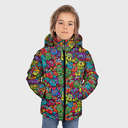 Куртка зимняя для мальчика Забавные Монстрики, цвет: 3D-черный — фото 2