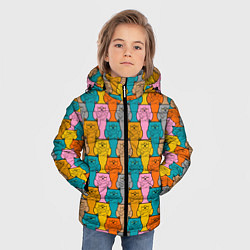 Куртка зимняя для мальчика Сердитый Кот мем, цвет: 3D-красный — фото 2
