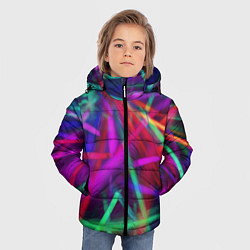 Куртка зимняя для мальчика НЕОНОВЫЕ ЛАЗЕРНЫЕ ЛУЧИ, цвет: 3D-светло-серый — фото 2