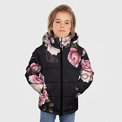 Куртка зимняя для мальчика РОЗЫ И ПИОНЫ, цвет: 3D-светло-серый — фото 2
