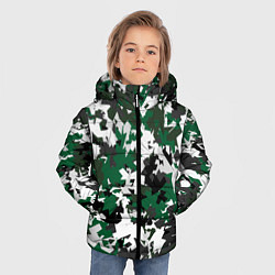 Куртка зимняя для мальчика Зелено-черный камуфляж, цвет: 3D-светло-серый — фото 2