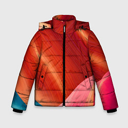 Куртка зимняя для мальчика Структура линий, цвет: 3D-красный