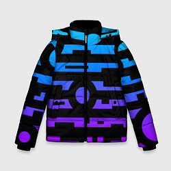 Куртка зимняя для мальчика Неоновая геометрия Neon, цвет: 3D-светло-серый
