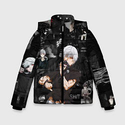 Куртка зимняя для мальчика Грустный Канеки Токийский Гуль Tokyo Ghoul, цвет: 3D-черный