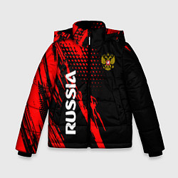 Зимняя куртка для мальчика Russia Герб Геометрия